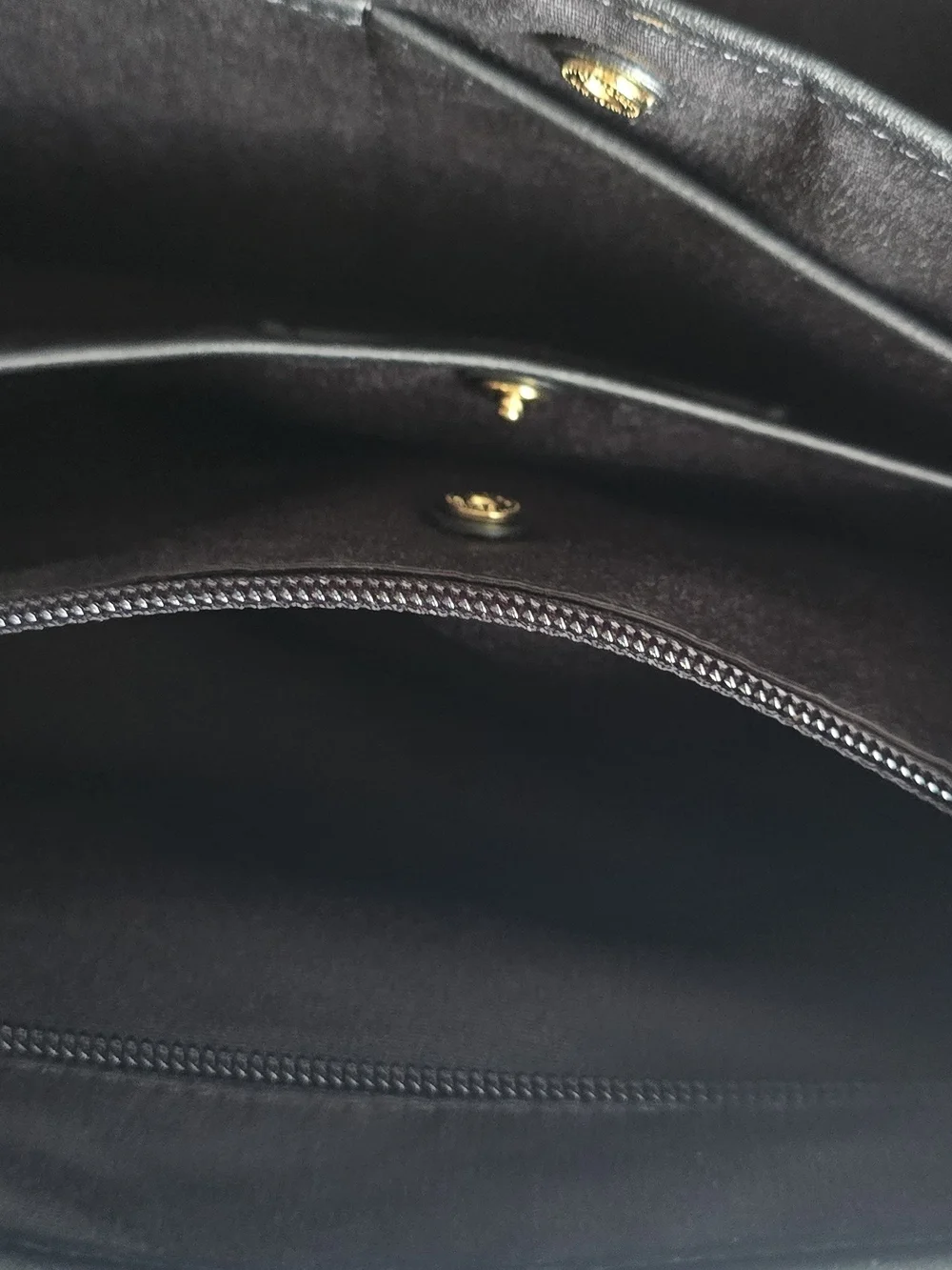 Women's Coach Tote Insert. Black Gray Canvas
